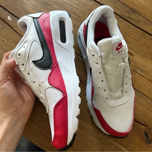 Nike Air Force 1 AF1 white shoes sneakers court white pink black worn once 6 W - Picture 12 of 13